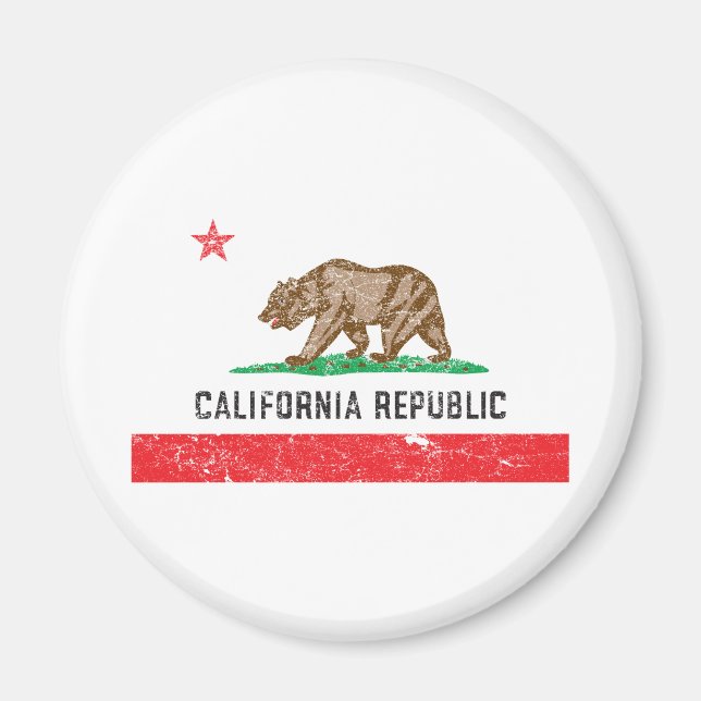 Imã Vintage California Flag (Frente)