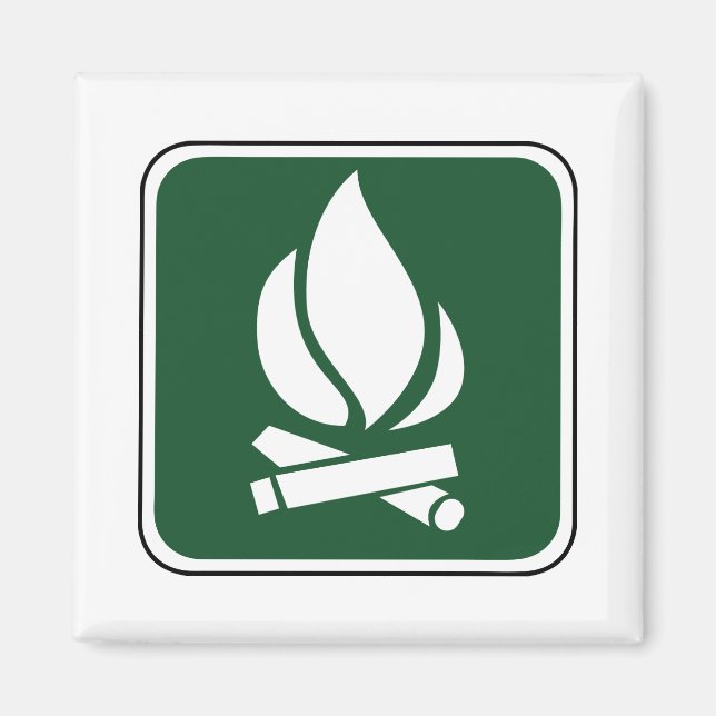 Imã Vintage Campfire (Frente)