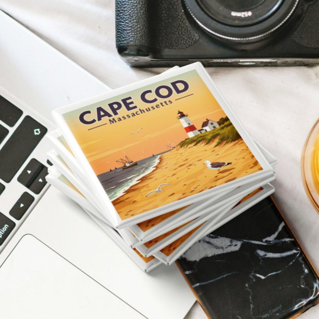 Imã Vintage Cape Cod Massachusetts (Criador carregado)