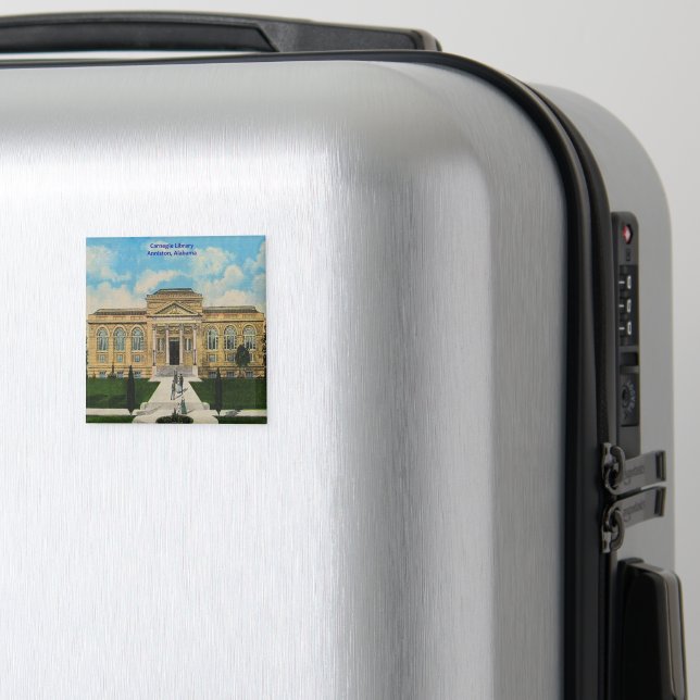Imã Vintage Carnegie Library Anniston Alabama (In Situ (Luggage))