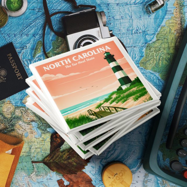 Imã Vintage Carolina do Norte (Criador carregado)