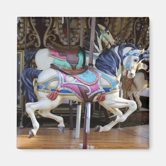 Imã Vintage Carousel Horse galloping II (Frente)