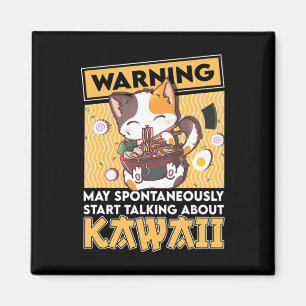 Imã Vintage Cat Ramen Kawaii Anime Garotas-Presentes J