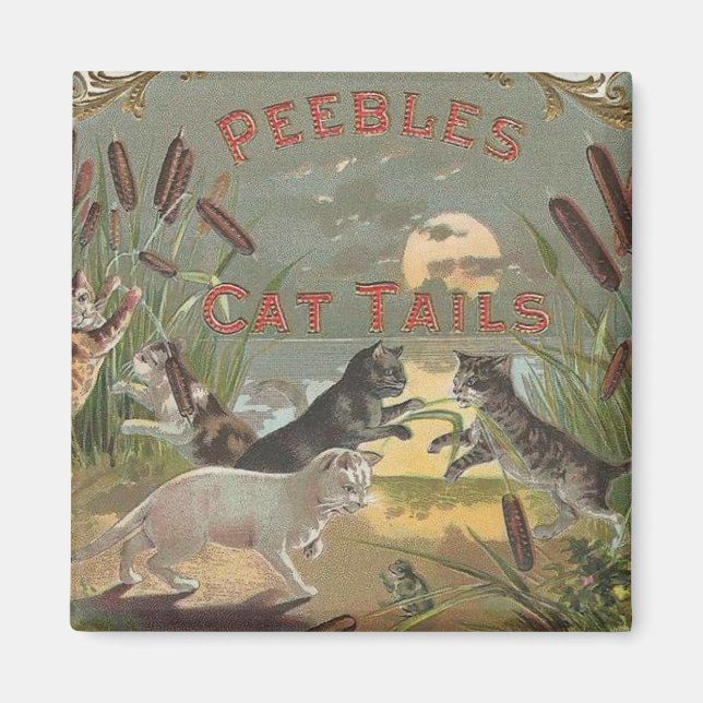 Imã Vintage Cat Tails (Frente)
