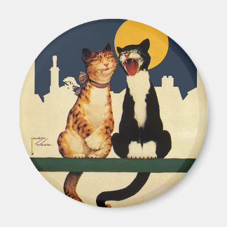 Imã Vintage Cats Singing, Funny and Bobo