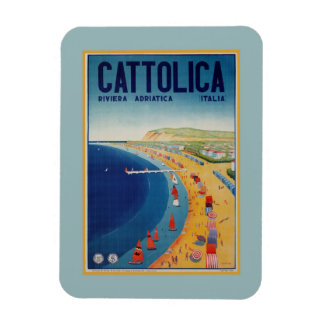 Ímã Vintage Cattolica praia viagem italiana