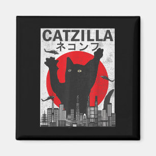 Imã Vintage Catzilla Japonês Sunset Style Kitt
