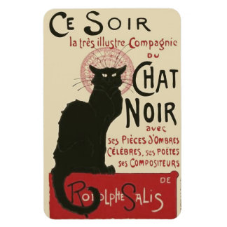 Ímã Vintage Ce Soir Le Chat Noir Poster