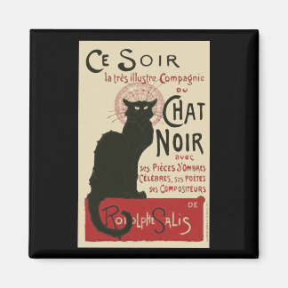 Imã Vintage Ce Soir Le Chat Noir Poster