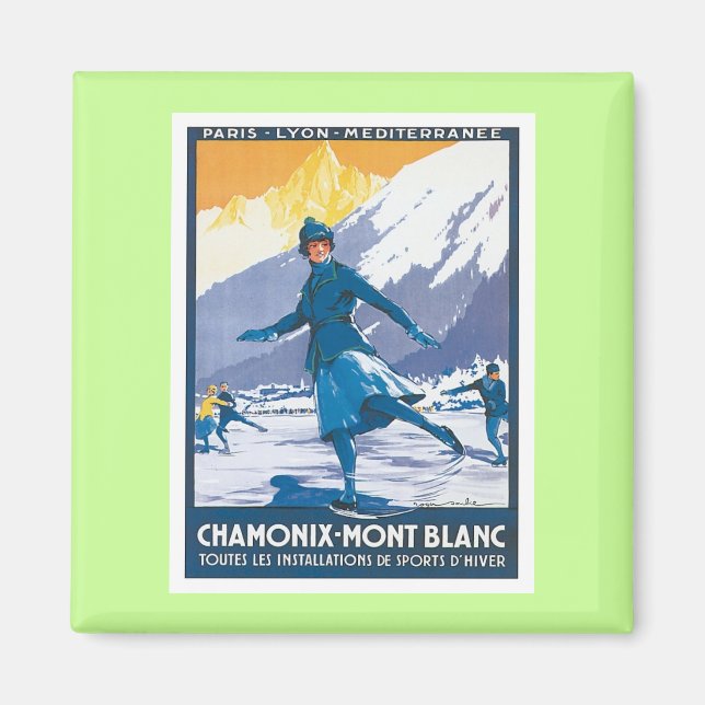 Imã Vintage Chamonix Mont Blanc (Frente)