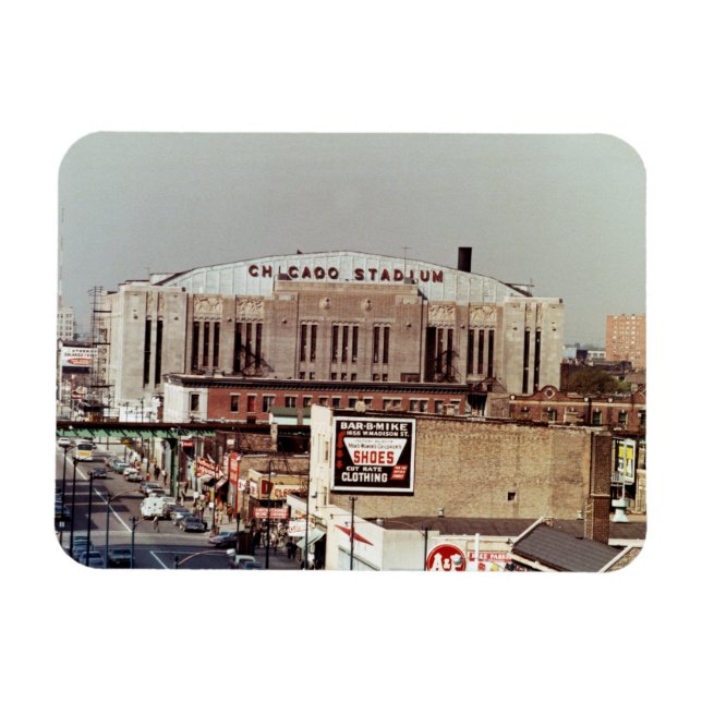 Ímã Vintage Chicago Stadium Rock Concert Venue 1968 (Horizontal)