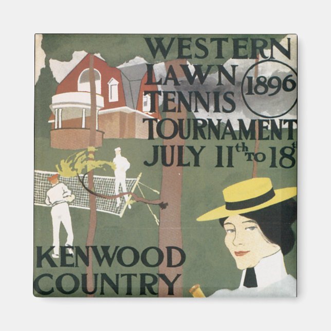 Imã Vintage Chicago Tênis Poster (Frente)