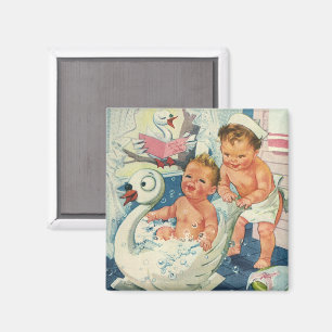 Imã Vintage Children reproduzindo bolhas em Swan Batht