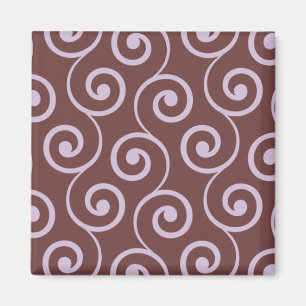 Imã Vintage Chocolate Swirl na Lavanda