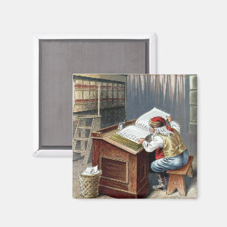 Imã Vintage Christmas, Saint Nicholas Naughty or Nice