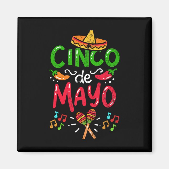 Imã Vintage Cinco De Mayo México (Frente)