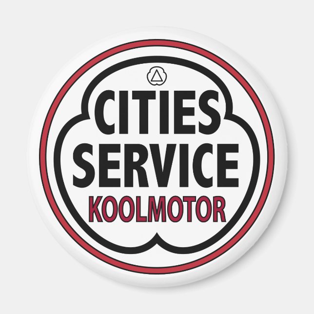 Imã Vintage Cities Service - sinal koolMotor (Frente)