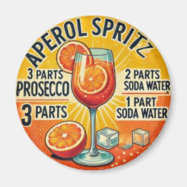 Imã Vintage cocktail Aperol Spritz 