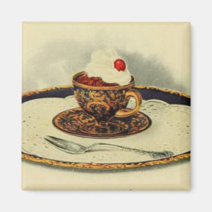 Imã Vintage cocoa chintz molho vitoriano azul vitorian