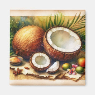 Imã Vintage Coconut Tropical