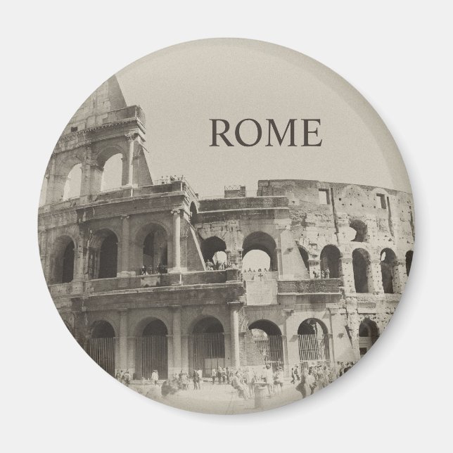 Imã Vintage Colosseum - Roma dos Gladiadores (Frente)