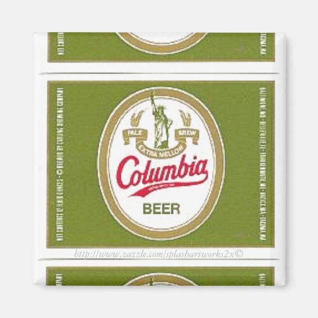 Imã "Vintage-Columbia Beer Label" (Frente)