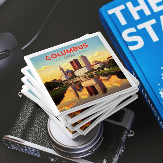 Imã Vintage Columbus Ohio (Criador carregado)