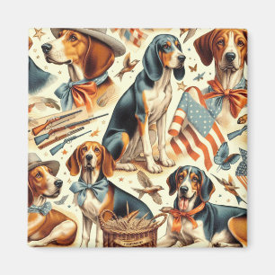 Imã Vintage Coonhound Dog Seless