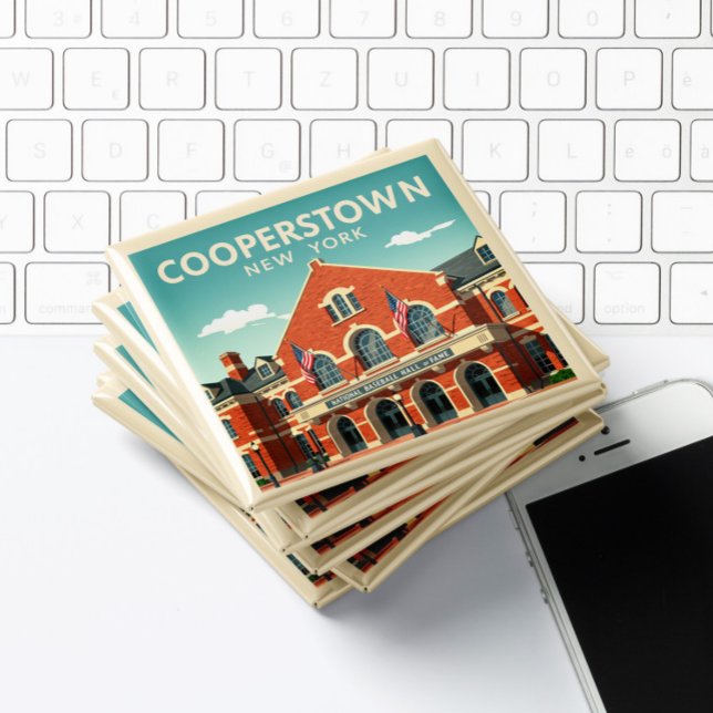 Imã Vintage Cooperstown New York (Criador carregado)