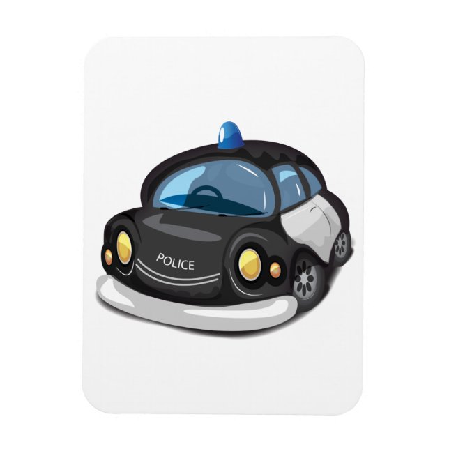 Ímã Vintage Cop Car (Vertical)