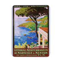 Vintage Cote d'Azur French viagem ad Poster