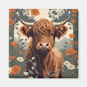 Imã Vintage Cow Highland