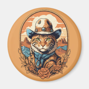 Imã Vintage Cowboy Design
