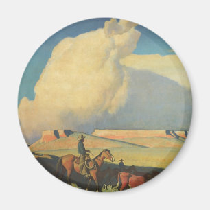 Imã Vintage Cowboys, Open Range por Maynard Dixon