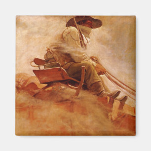 Imã Vintage Cowboys, The Ore Wagon by NC Wyeth