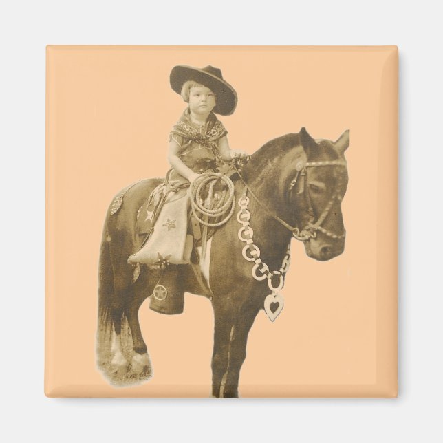 IMÃ VINTAGE COWGIRL MAGNET (Frente)