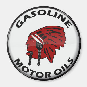 Imã Vintage cristais de cristais da Red Indian Gasolin