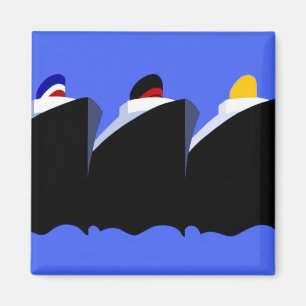 Imã Vintage Cruise ships Poster WPA Art Trabalho de ar
