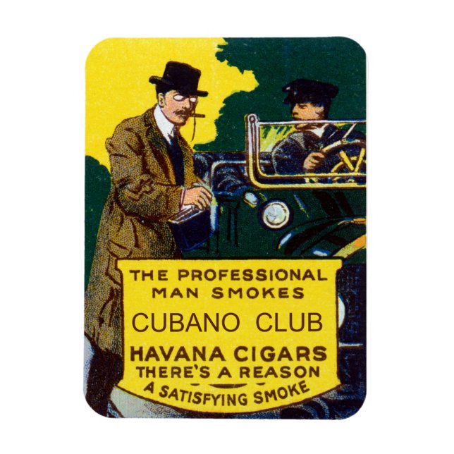 Ímã Vintage Cubano Club Cigars (Vertical)