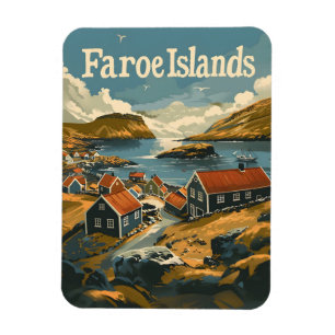 Ímã Vintage das Ilhas Faroé