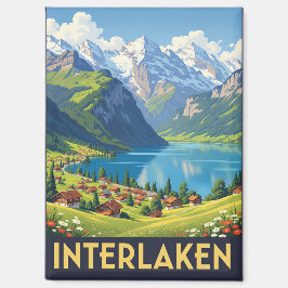 Imã Vintage de Viagem de Suiça de de Interlaken