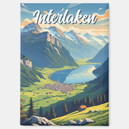 Imã Vintage de Viagem de Suiça de de Interlaken