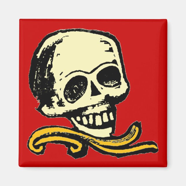 Imã Vintage Decorative Skull (Frente)