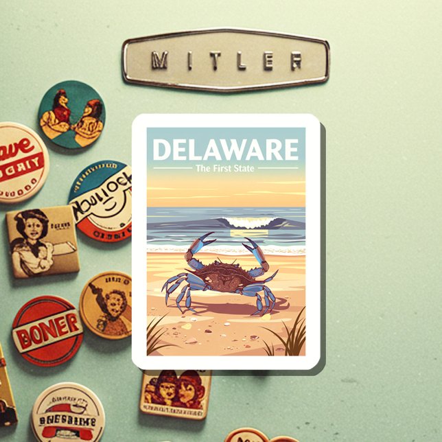 Ímã Vintage Delaware (Criador carregado)