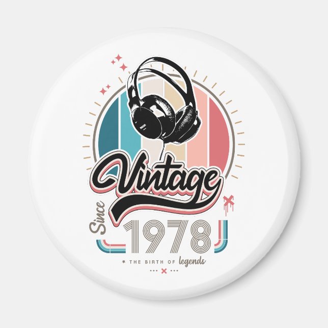 Imã Vintage desde fones de ouvido de 1978 (Frente)
