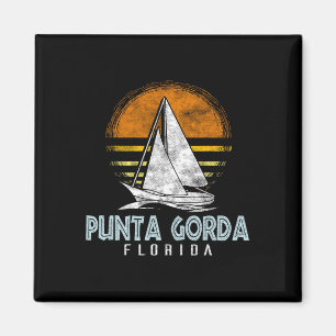 Imã Vintage Design de Barcos Náuticos Punta Gorda Flor