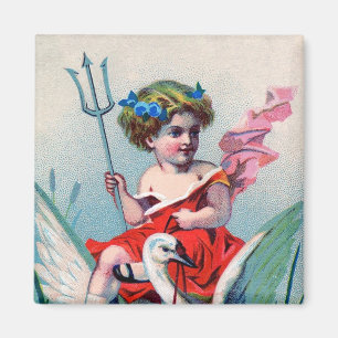 Imã Vintage Devil Child & Swan