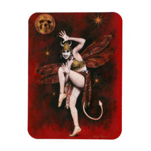 Ímã Vintage Devil Lady Flexible Magnet