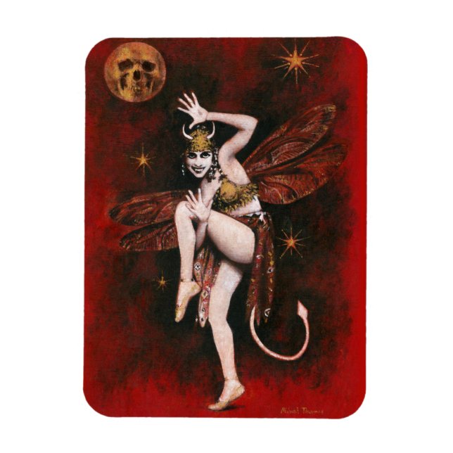Ímã Vintage Devil Lady Flexible Magnet (Vertical)