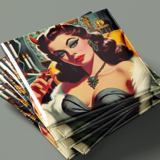 Imã Vintage Devil Woman (Criador carregado)